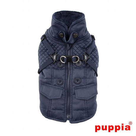 Puppia Wilkes Jacket Harness Navy - Premium Hondenkleding > hondenjas from Puppia - Just €77.99! Shop now at Frenkiezdogshop