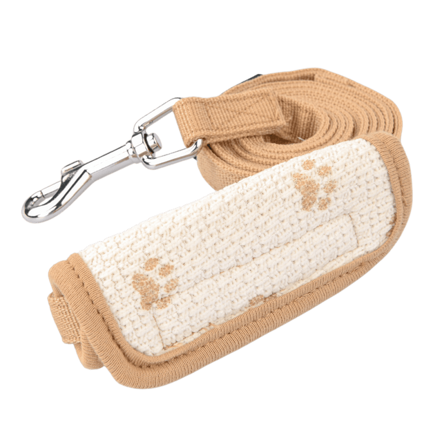 Puppia Pawprint Hondenriem Beige hondenriem > hondenlijn Medium