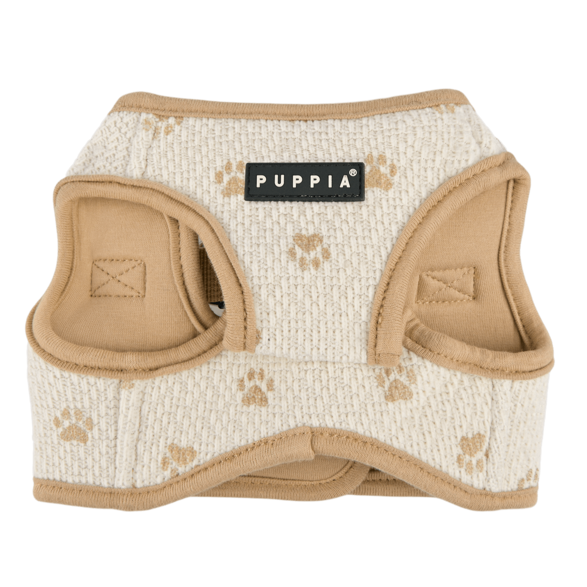 Puppia Pawprint Vest Harness Model B Beige hondentuig > honden harnas > model B Small