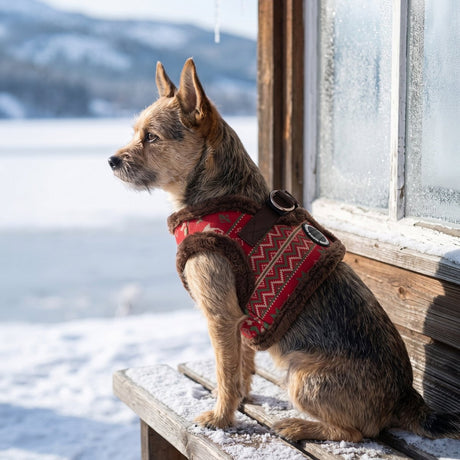 Puppia Rhapsodia Vest Harness Model B- Brown hondentuig > honden harnas > model B Small