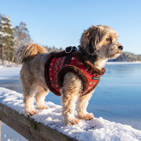 Puppia Rhapsodia Vest Harness Model B- Brown hondentuig > honden harnas > model B Small