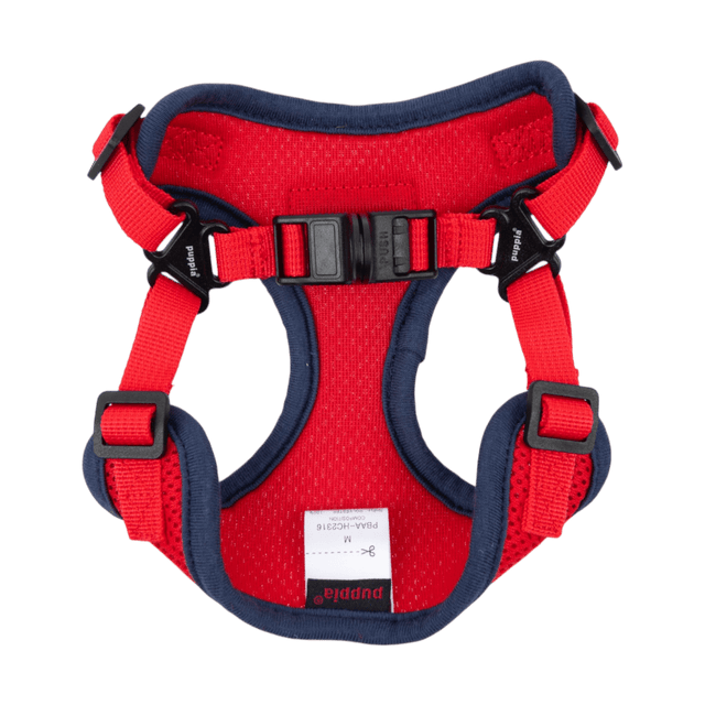 Puppia Soft Ez-Buckle Harness C - Red hondentuig > honden harnas > model C Small
