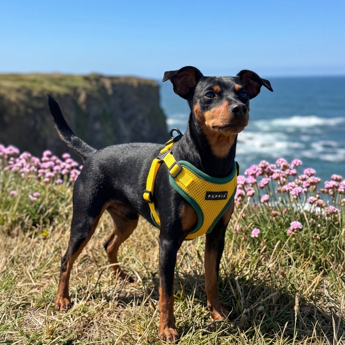 Puppia Soft Ez-Buckle Harness C - Yellow hondentuig > honden harnas > model C Small