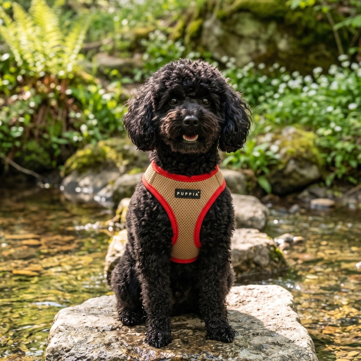 Puppia Soft Ez-Buckle Vest Harness B - Beige hondentuig > honden harnas > model B Small