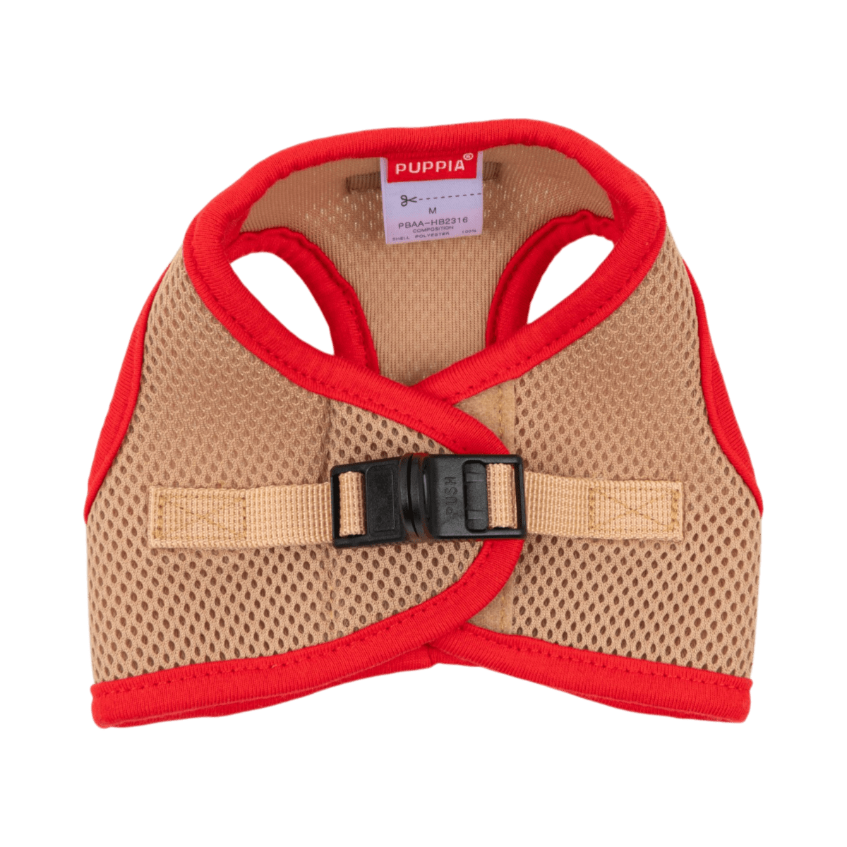 Puppia Soft Ez-Buckle Vest Harness B - Beige hondentuig > honden harnas > model B Small