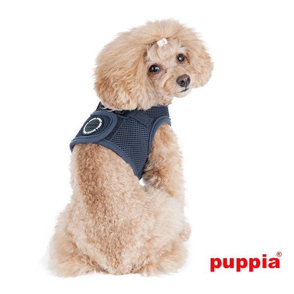 Puppia Soft Vest Harness model B grey - Premium hondentuig > honden harnas from Puppia - Just €18.99! Shop now at Frenkiezdogshop