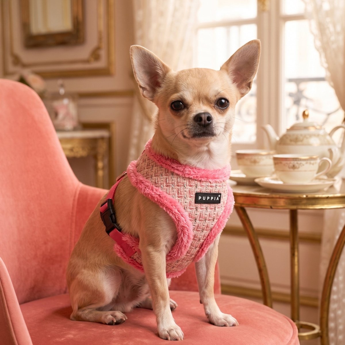 Puppia Stellar Harness Model A - Pink hondentuig > honden harnas > model A Small