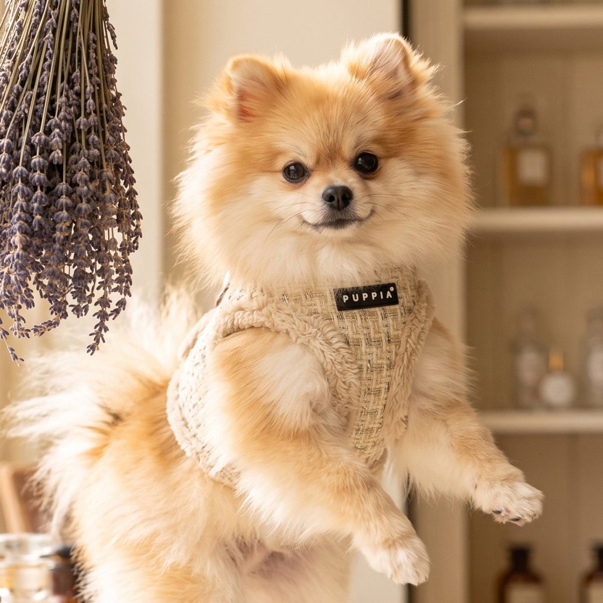 Puppia Stellar Vest Harness Model B - Beige hondentuig > honden harnas > model B Small