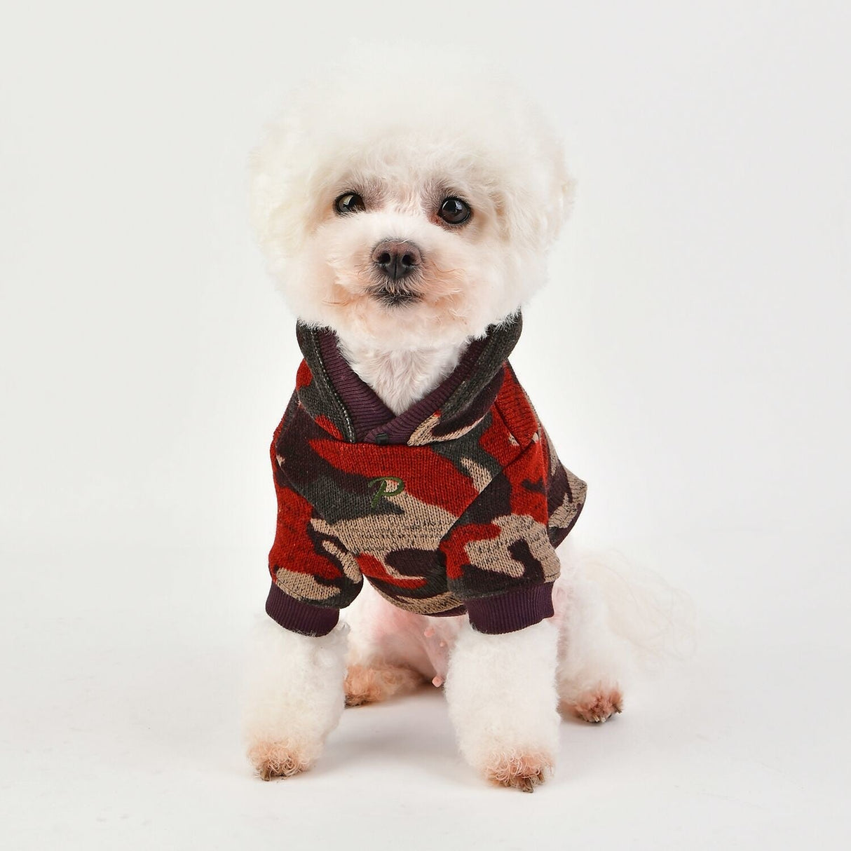 Puppia Colonel Hoodie Wine Camo - Premium Hondenkleding > Hondentrui from Puppia - Just €43.99! Shop now at Frenkiezdogshop