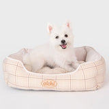 Olchi Check Square Bed hondenmand beige - Premium hondenbed > hondenmand from Olchi - Just €69.99! Shop now at Frenkiezdogshop