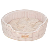 Olchi Check Circle Bed hondenmand beige - Premium hondenbed > hondenmand from Olchi - Just €64.99! Shop now at Frenkiezdogshop