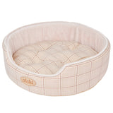 Olchi Check Circle Bed hondenmand beige - Premium hondenbed > hondenmand from Olchi - Just €64.99! Shop now at Frenkiezdogshop