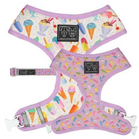 Big and Little Dogs Reversible Popsicle Dreams - Premium hondentuig > honden harnas from Big and Little Dogs - Just €27.99! Shop now at Frenkiezdogshop