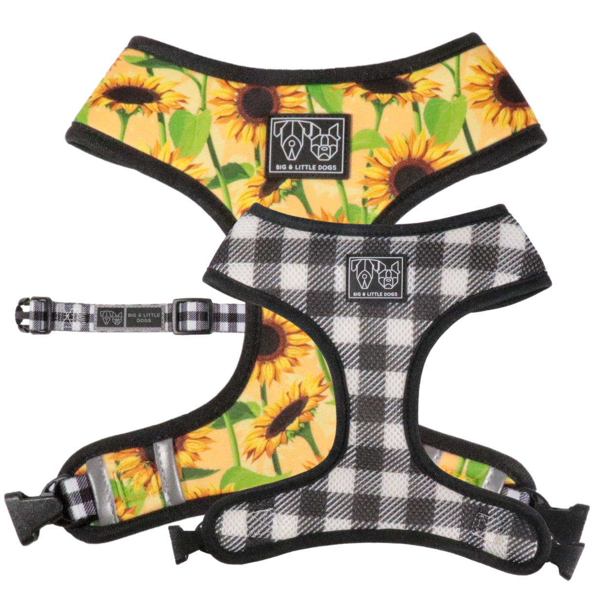 Big and Little Dogs Reversible Harness Sunny Vibes - Premium hondentuig > honden harnas from Big and Little Dogs - Just €27.99! Shop now at Frenkiezdogshop