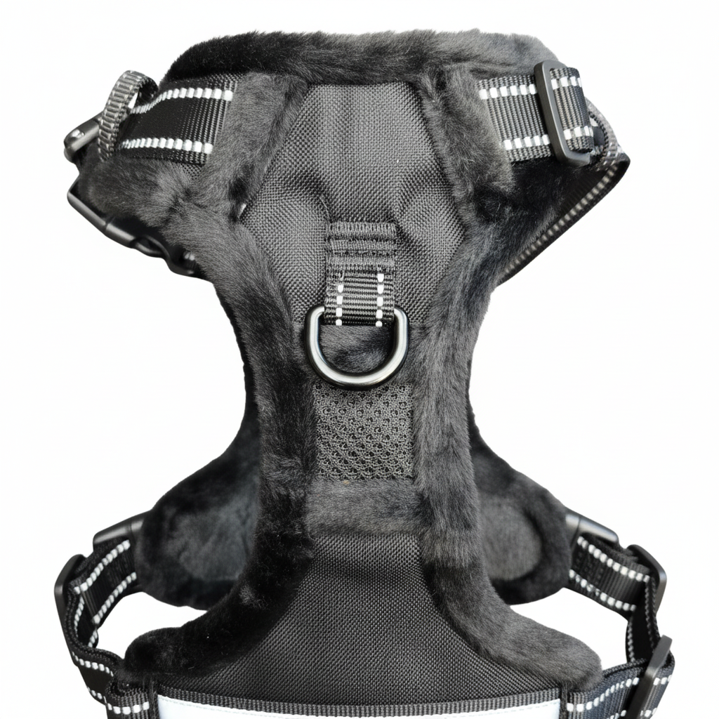 Frenkiez Teddy reflective Y tuig no pull dogharness Black