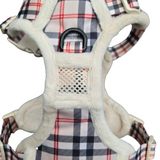 Frenkiez Teddy reflective Y tuig no pull dogharness Beige Plaid