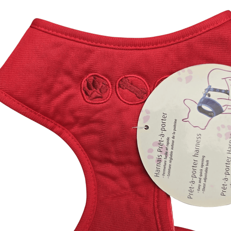 Bobby bones harness soft en lijn set Red Small & Large Tweedekans hondentuig > honden harnas > model A X - Small