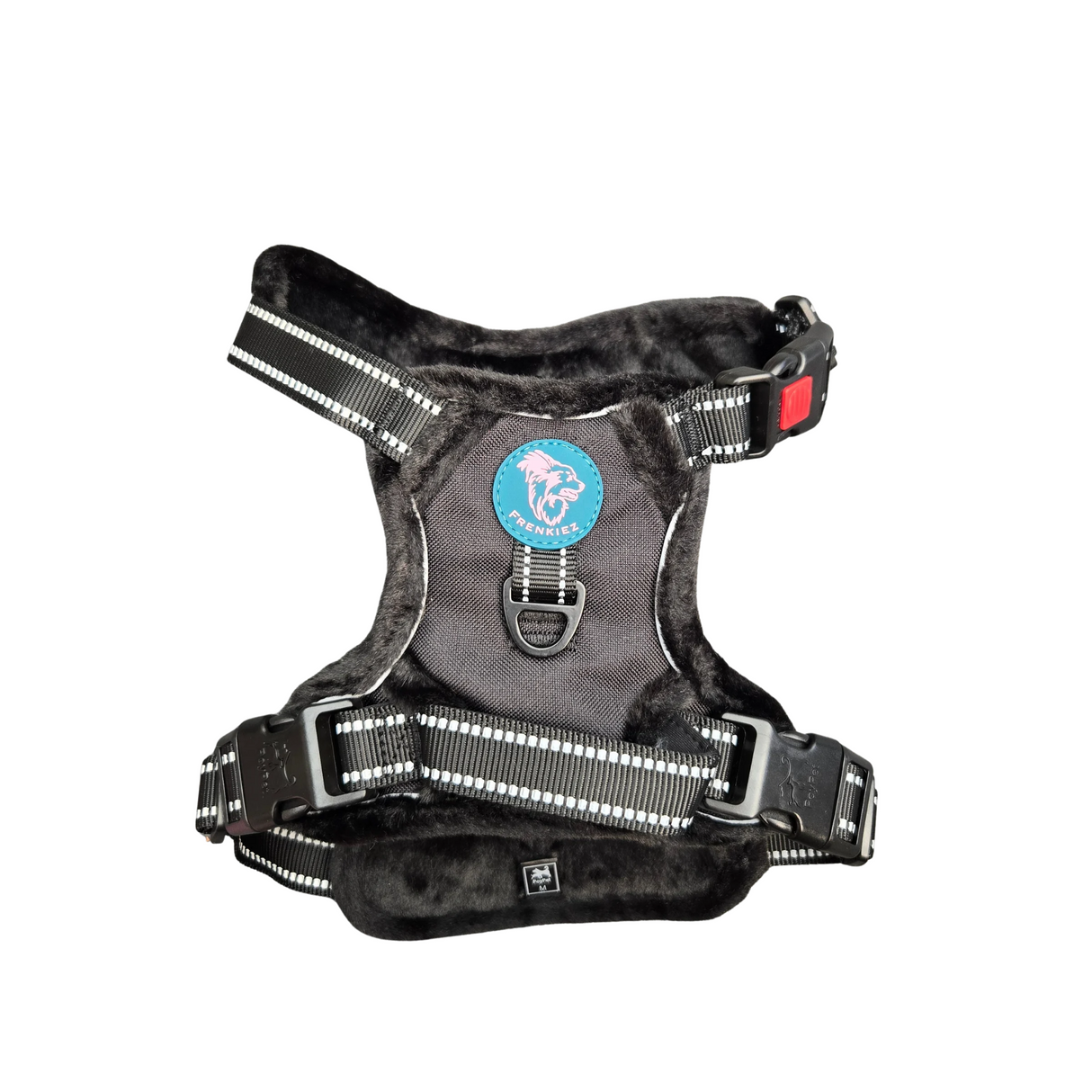 Frenkiez Teddy reflective Y tuig no pull dogharness Black