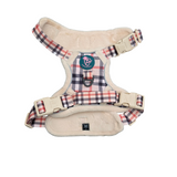 Frenkiez Teddy reflective Y tuig no pull dogharness Beige Plaid