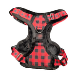 Frenkiez Teddy reflective Y tuig no pull dogharness Red Plaid