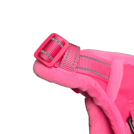Frenkiez Teddy reflective Y tuig no pull dogharness Hot Pink