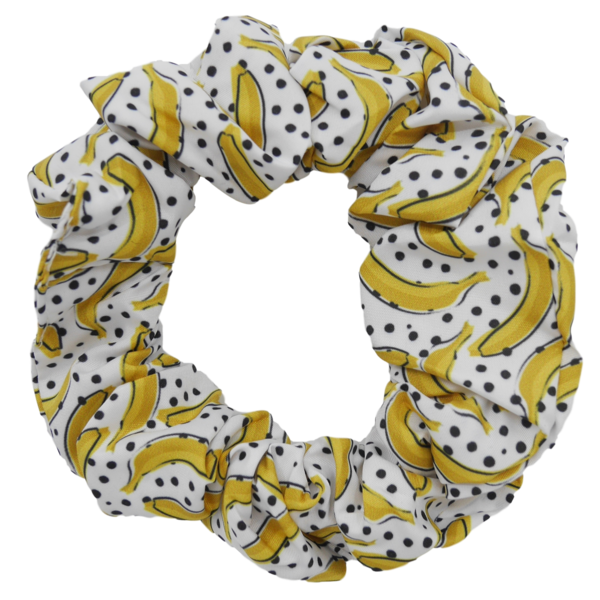 Big and Little Dogs Going Bananas scrunchie - Premium Haarelastiek > haarasseccoire from Big and Little Dogs - Just €9.99! Shop now at Frenkiezdogshop