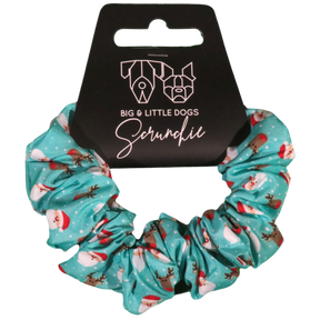 Big and Little Dogs Santa's Reindeers scrunchie - Premium Haarelastiek > haarasseccoire from Big and Little Dogs - Just €9.99! Shop now at Frenkiezdogshop