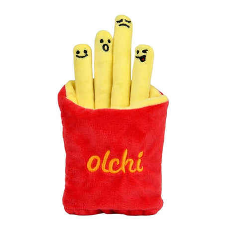 Olchi Fivedogs Fried Patato Plush & Squeaky Dog Toy Hondenspeeltje > Hondenspeelgoed one - size