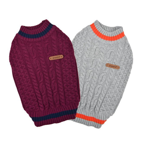 Puppia Winter Sweater Fannar Burgundy Hondenkleding > Hondentrui Small