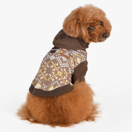 Puppia Skadi Hoody Jacket Harness Brown Hondenkleding > Hondentrui Small