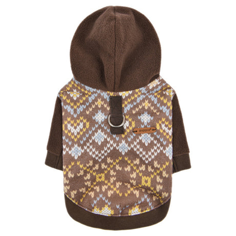 Puppia Skadi Hoody Jacket Harness Brown - Premium Hondenkleding > Hondentrui from Puppia - Just €43.99! Shop now at Frenkiezdogshop