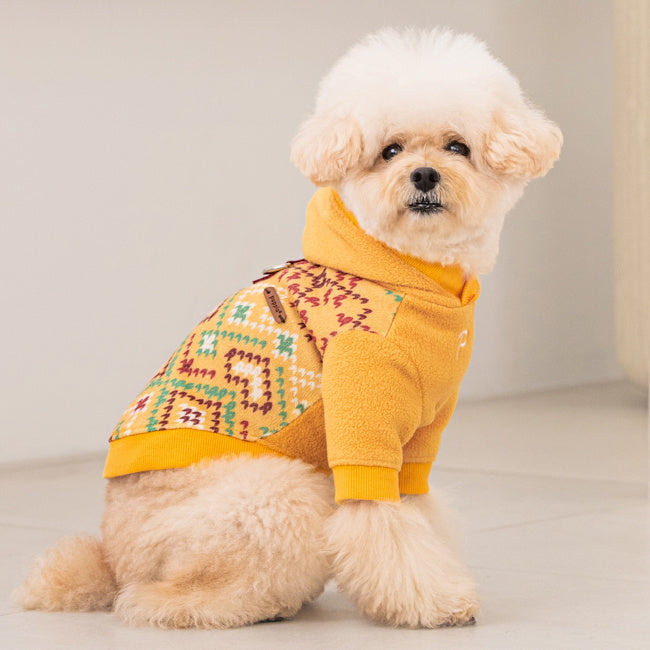 Puppia Skadi Hoody Jacket Harness Yellow - Premium Hondenkleding > Hondentrui from Puppia - Just €43.99! Shop now at Frenkiezdogshop