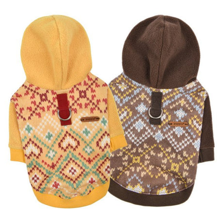 Puppia Skadi Hoody Jacket Harness Brown Hondenkleding > Hondentrui Small