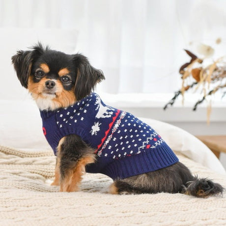 Puppia Winter Sweater Dyani Navy Hondenkleding > Hondentrui Small
