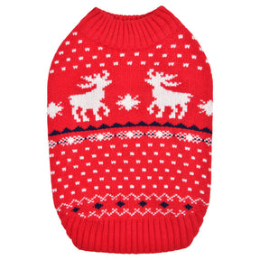 Puppia Winter Sweater Dyani Red - Premium Hondenkleding > Hondentrui from Puppia - Just €25! Shop now at Frenkiezdogshop