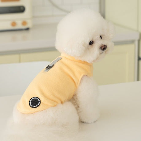 Puppia Lucius Fleece Jacket Harness Light Yellow Hondenkleding > Hondentrui Small
