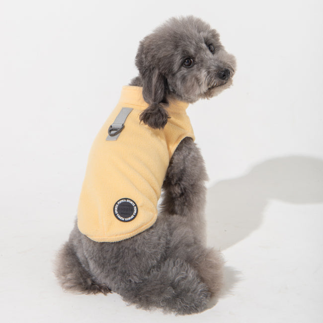 Puppia Lucius Fleece Jacket Harness Light Yellow - Premium hondentuig > honden harnas from Puppia - Just €30.99! Shop now at Frenkiezdogshop