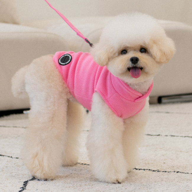 Puppia Lucius Fleece Jacket Harness Pink - Premium hondentuig > honden harnas from Puppia - Just €30.99! Shop now at Frenkiezdogshop