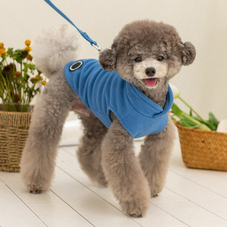 Puppia Lucius Fleece Jacket Harness Royal Blue S Hondenkleding > Hondentrui Small