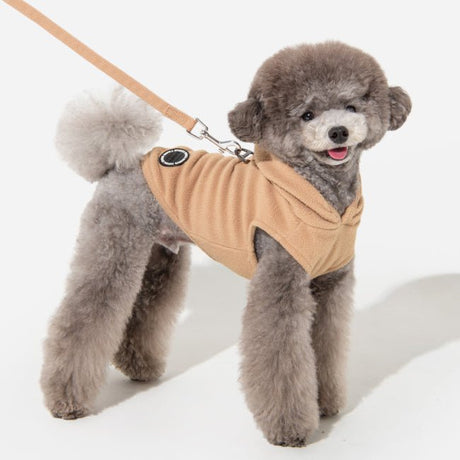 Puppia Zuko Fleece Jacket Harness Beige Hondenkleding > Hondentrui Small