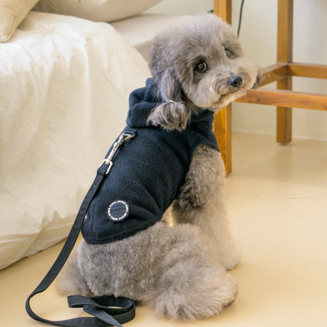 Puppia Zuko Fleece Jacket Harness  Black - Premium hondentuig > honden harnas from Puppia - Just €30.99! Shop now at Frenkiezdogshop