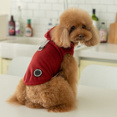 Puppia Zuko Fleece Jacket Harness Wine Hondenkleding > Hondentrui Small