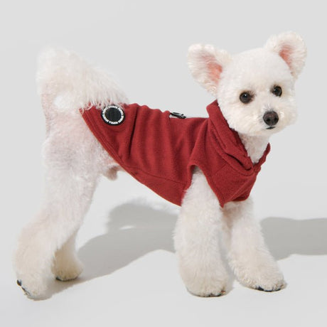 Puppia Zuko Fleece Jacket Harness Wine Hondenkleding > Hondentrui Small
