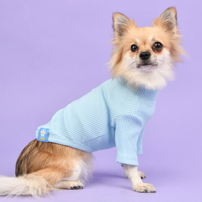 Olchi Wave TurtleNeck Sweater T-Shirt Skyblue - Premium Hondenkleding > Hondentrui from Olchi - Just €21.99! Shop now at Frenkiezdogshop