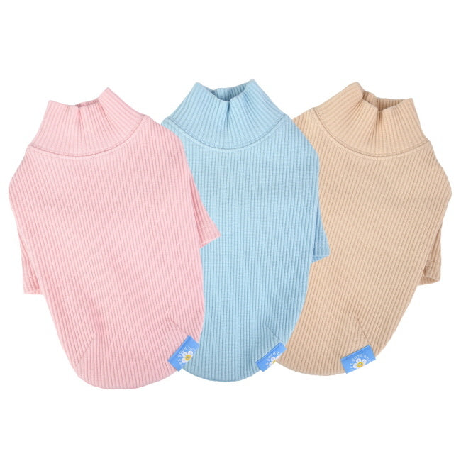 Olchi Wave TurtleNeck Sweater T-Shirt Pink - Premium Hondenkleding > Hondentrui from Olchi - Just €21.99! Shop now at Frenkiezdogshop