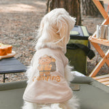 Olchi Camping T-shirt beige - Premium hondenkleding > hondenshirt from Olchi - Just €30.99! Shop now at Frenkiezdogshop