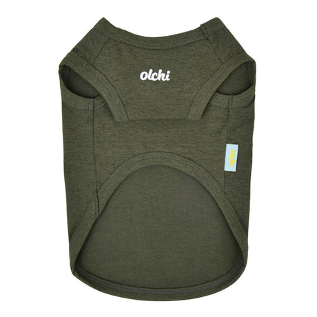 Olchi Camping T-shirt khaki - Premium hondenkleding > hondenshirt from Olchi - Just €30.99! Shop now at Frenkiezdogshop