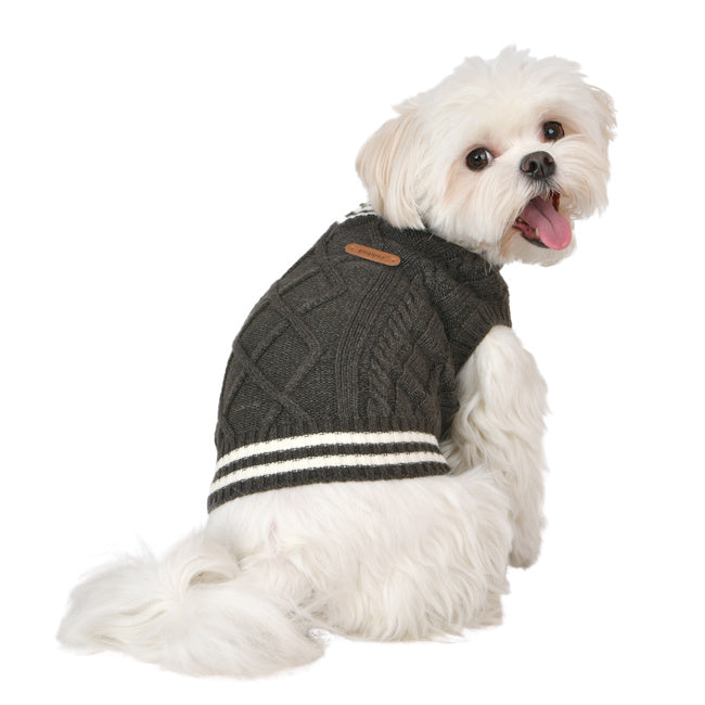 Puppia Winter Sweater Pierre Khaki - Premium Hondenkleding > Hondentrui from Puppia - Just €39.99! Shop now at Frenkiezdogshop