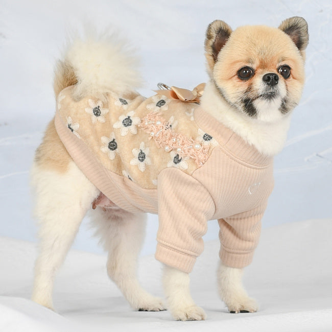 Pinkaholic Nanala winter harness shirt Beige - Premium hondenkleding > hondenshirt from Pinkaholic - Just €45.99! Shop now at Frenkiezdogshop