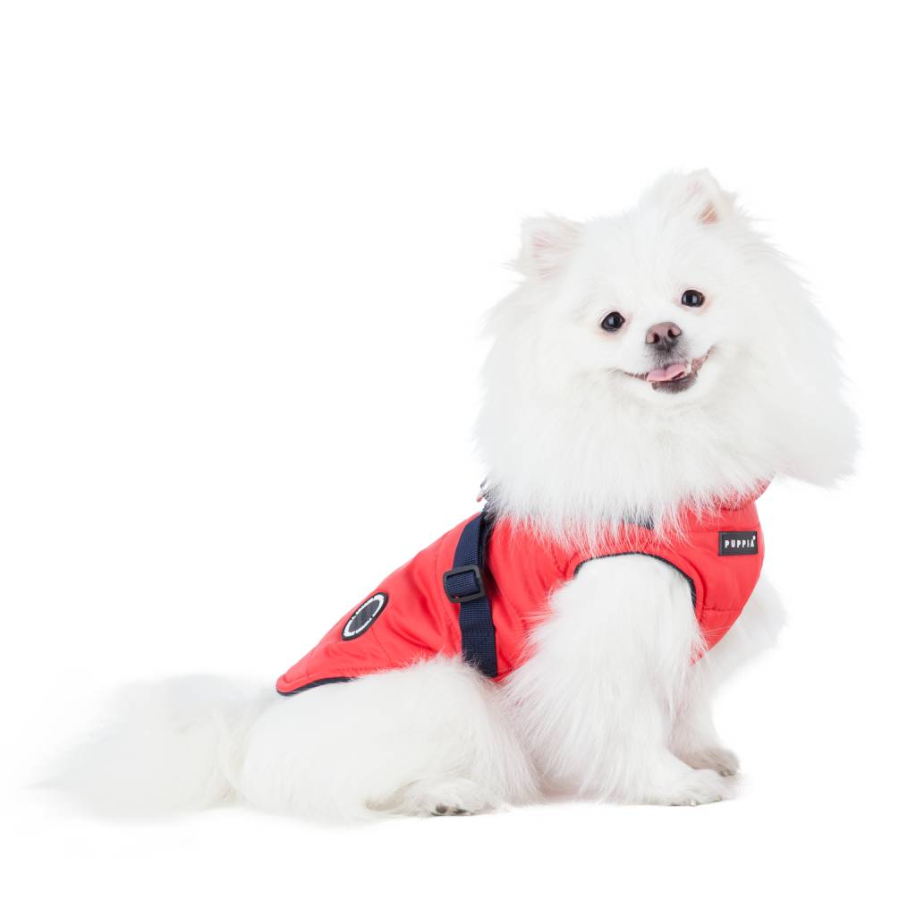 Puppia Mountaineer Jacket Harness Red - Premium Hondenkleding > hondenjas from Puppia - Just €66.99! Shop now at Frenkiezdogshop